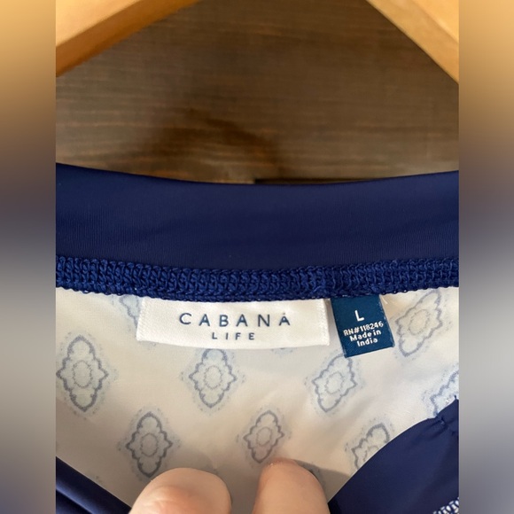 Cabana Life Sun Protective Zipper Rash Guard (Size L) - Picture 2 of 4